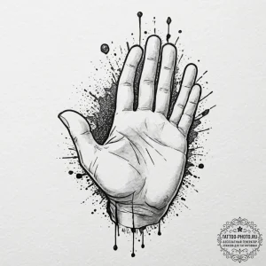 Tattoo design an abstract representation of h... - эскиз тату (№1752597996_0, 15.07.2025 16:46) — tattoo-photo.ru