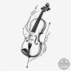 Tattoo design a classical music instrument (e... - эскиз тату (№1752599197_0, 15.07.2025 17:06) — tattoo-photo.ru