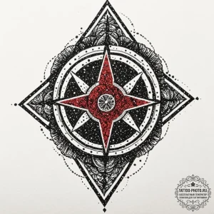 Trash polka style tattoo combining the symbol... - эскиз тату (№1752599662_0, 15.07.2025 17:14) — tattoo-photo.ru