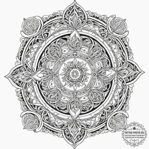 A blackwork sleeve concept featuring various... - эскиз тату (№1752600140_0, 15.07.2025 17:22) — tattoo-photo.ru