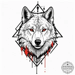A minimalist linework tattoo of a direwolf, t... - эскиз тату (№1752609455_0, 15.07.2025 19:57) — tattoo-photo.ru