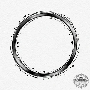 A brushstroke circle (enso), tattoo flash she... - эскиз тату (№1752610569_0, 15.07.2025 20:16) — tattoo-photo.ru