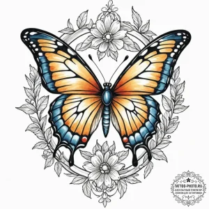 Tattoo sketch a butterfly whose wings are sta... - эскиз тату (№1752613592_0, 15.07.2025 21:06) — tattoo-photo.ru