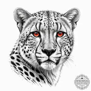 Cheetah, tattoo line art, on a clean white pa... - эскиз тату (№1752614013_0, 15.07.2025 21:13) — tattoo-photo.ru
