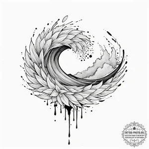 Tattoo sketch an abstract representation of a... - эскиз тату (№1752615772_0, 15.07.2025 21:42) — tattoo-photo.ru