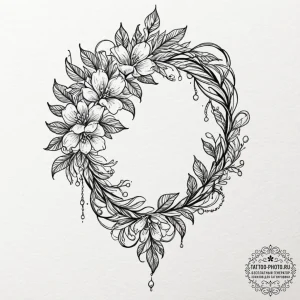 Tattoo design a delicate string of pearls int... - эскиз тату (№1752617194_0, 15.07.2025 22:06) — tattoo-photo.ru