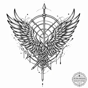 A neo-traditional tattoo of the survey corps... - эскиз тату (№1752617696_0, 15.07.2025 22:14) — tattoo-photo.ru