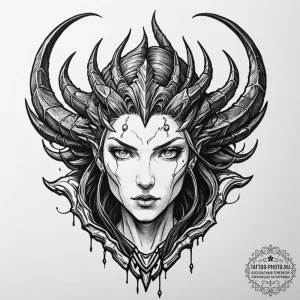 A neo-traditional portrait of a zergling from... - эскиз тату (№1752618782_0, 15.07.2025 22:33) — tattoo-photo.ru