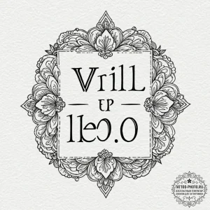 Tattoo sketch "i will" text for leo, with a b... - эскиз тату (№1752619032_0, 15.07.2025 22:37) — tattoo-photo.ru