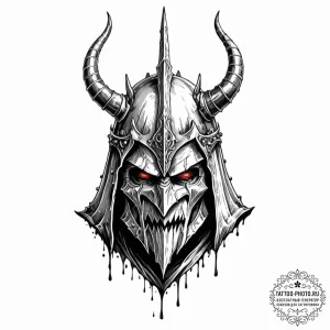 A trash polka design of the witch-king of ang... - эскиз тату (№1752619780_0, 15.07.2025 22:49) — tattoo-photo.ru