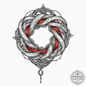 Tattoo design a beautiful, complex knot that... - эскиз тату (№1752620115_0, 15.07.2025 22:55) — tattoo-photo.ru