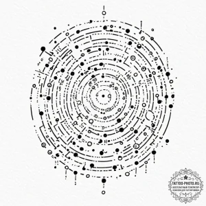 Morse code message, ink illustration for tatt... - эскиз тату (№1752621866_0, 15.07.2025 23:24) — tattoo-photo.ru