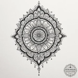 Tattoo design a delicate lace border with mic... - эскиз тату (№1752622367_0, 15.07.2025 23:32) — tattoo-photo.ru