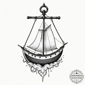 Tattoo design a weight being lifted, showing... - эскиз тату (№1752622786_0, 15.07.2025 23:39) — tattoo-photo.ru