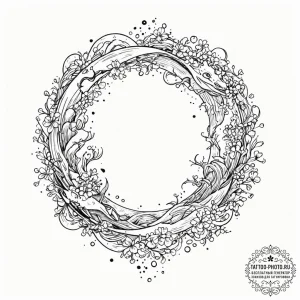 Tattoo design a celestial map with a path hig... - эскиз тату (№1752623200_0, 15.07.2025 23:46) — tattoo-photo.ru