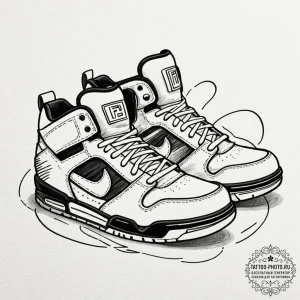 A tattoo flash sheet of items: the sports alm... - эскиз тату (№1752625455_0, 16.07.2025 00:24) — tattoo-photo.ru