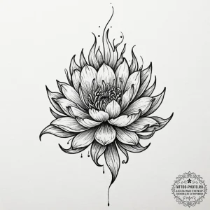 Tattoo sketch a plant whose flowers are tiny,... - эскиз тату (№1752629960_0, 16.07.2025 01:39) — tattoo-photo.ru