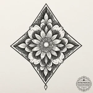 A neo-traditional tattoo of tanjiro's hanafud... - эскиз тату (№1752630210_0, 16.07.2025 01:43) — tattoo-photo.ru