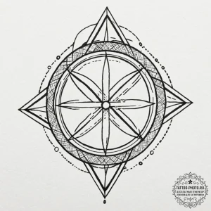 A linework tattoo of the pym particles symbol... - эскиз тату (№1752630797_0, 16.07.2025 01:53) — tattoo-photo.ru