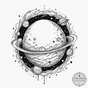 Tattoo design the planet earth, but it's hatc... - эскиз тату (№1752630963_0, 16.07.2025 01:56) — tattoo-photo.ru