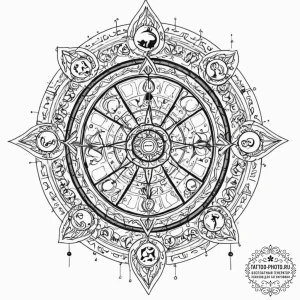 Tattoo sketch an abstract representation of t... - эскиз тату (№1752631714_0, 16.07.2025 02:08) — tattoo-photo.ru