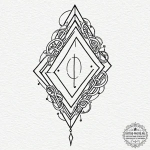 95. tattoo sketch: "vetar" rune surrounded by... - эскиз тату (№1752632800_0, 16.07.2025 02:26) — tattoo-photo.ru