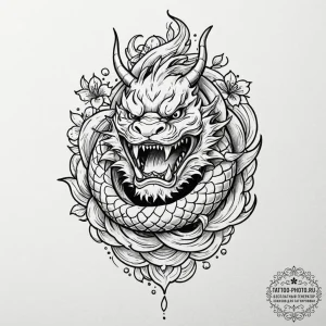 Tattoo design a small, stylized grenade with... - эскиз тату (№1752633302_0, 16.07.2025 02:35) — tattoo-photo.ru