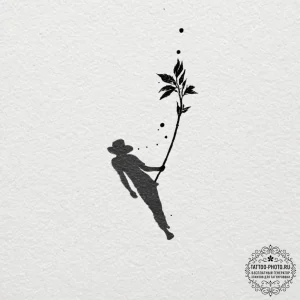 A person's shadow cast long on the ground dur... - эскиз тату (№1752633637_0, 16.07.2025 02:40) — tattoo-photo.ru