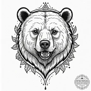 A sketch of an armored bear (panserbjгёrne) l... - эскиз тату (№1752633721_0, 16.07.2025 02:42) — tattoo-photo.ru