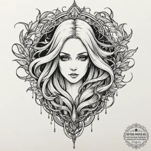 Tattoo design a ghostly specter emerging from... - эскиз тату (№1752635876_0, 16.07.2025 03:17) — tattoo-photo.ru