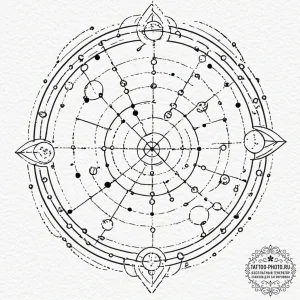 Tattoo design an abstract cosmic background w... - эскиз тату (№1752636850_0, 16.07.2025 03:34) — tattoo-photo.ru