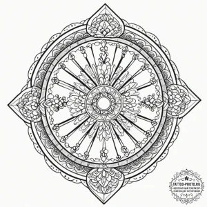 Abacus, ink illustration for tattoo, on a cle... - эскиз тату (№1752637376_0, 16.07.2025 03:42) — tattoo-photo.ru