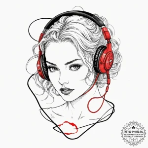 Tattoo sketch a "game sound" wave pattern ema... - эскиз тату (№1752638128_0, 16.07.2025 03:55) — tattoo-photo.ru