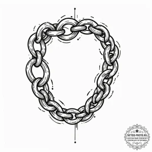 Tattoo design a broken chain with one strong,... - эскиз тату (№1752640459_0, 16.07.2025 04:34) — tattoo-photo.ru