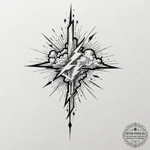 Tattoo sketch a pixelated cloud with a single... - эскиз тату (№1752646373_0, 16.07.2025 06:12) — tattoo-photo.ru