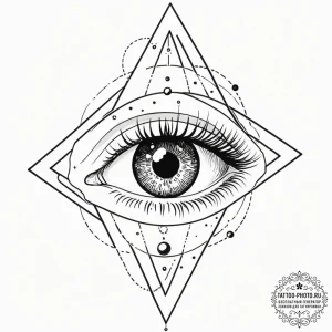 Tattoo sketch a person's eye, with the iris b... - эскиз тату (№1752646673_0, 16.07.2025 06:17) — tattoo-photo.ru