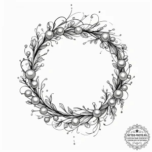 Tattoo design a delicate string of pearls int... - эскиз тату (№1752648643_0, 16.07.2025 06:50) — tattoo-photo.ru