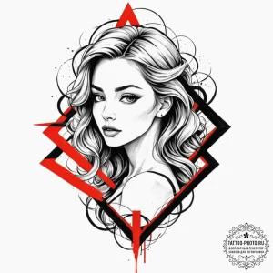 Tattoo design an abstract geometric pattern t... - эскиз тату (№1752649541_0, 16.07.2025 07:05) — tattoo-photo.ru