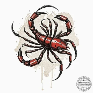 Tattoo design a scorpio scorpion, drawn with... - эскиз тату (№1752651167_0, 16.07.2025 07:32) — tattoo-photo.ru
