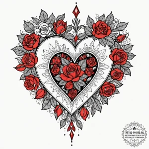 Tattoo design a pixelated heart container tha... - эскиз тату (№1752651982_0, 16.07.2025 07:46) — tattoo-photo.ru