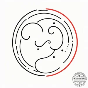 Tattoo design a zodiac symbol with a tiny, co... - эскиз тату (№1752652963_0, 16.07.2025 08:02) — tattoo-photo.ru