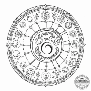 Tattoo sketch the zodiac's element subtly rep... - эскиз тату (№1752662867_0, 16.07.2025 10:47) — tattoo-photo.ru