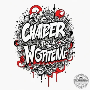 Tattoo design a "chapter 1" text with a signi... - эскиз тату (№1752665614_0, 16.07.2025 11:33) — tattoo-photo.ru
