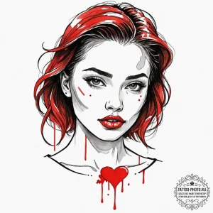 Watercolor sketch of luv, with a single, cold... - эскиз тату (№1752666581_0, 16.07.2025 11:49) — tattoo-photo.ru