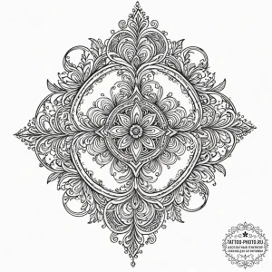 Twins, concept art for tattoo, ornamental tat... - эскиз тату (№1752666661_0, 16.07.2025 11:51) — tattoo-photo.ru
