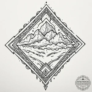 Tattoo sketch a stylized 'level up' arrow pie... - эскиз тату (№1752667571_0, 16.07.2025 12:06) — tattoo-photo.ru