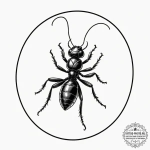 A sketch of ant-man riding an ant,, artistic... - эскиз тату (№1752668197_0, 16.07.2025 12:16) — tattoo-photo.ru