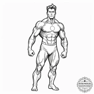 A sketch of omni-man from invincible, powerfu... - эскиз тату (№1752672929_0, 16.07.2025 13:35) — tattoo-photo.ru