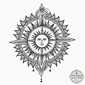 Tattoo design a stylized "respawn" symbol wit... - эскиз тату (№1752674587_0, 16.07.2025 14:03) — tattoo-photo.ru