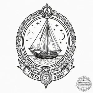 Tattoo sketch 'press start' on a minimalist s... - эскиз тату (№1752674907_0, 16.07.2025 14:08) — tattoo-photo.ru